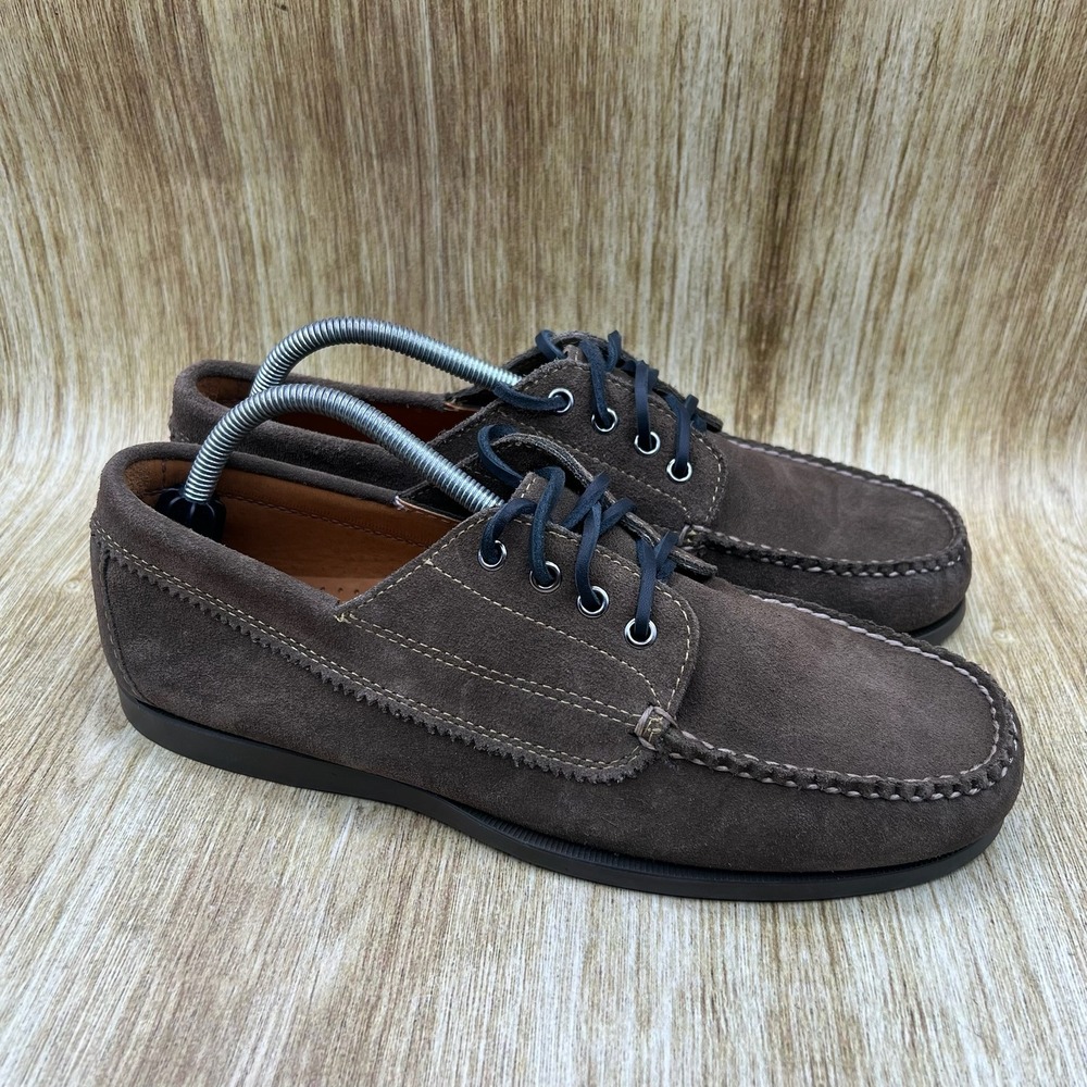 Brooks Brothers Boat Shoes Men's Size 11 Brown Suede Moc Toe Oxfords 10022995229